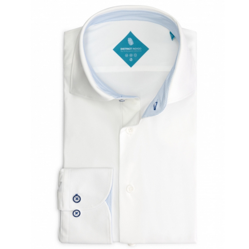 DISTRICT INDIGO - PERFORMANCE SHIRT - WHITE 007