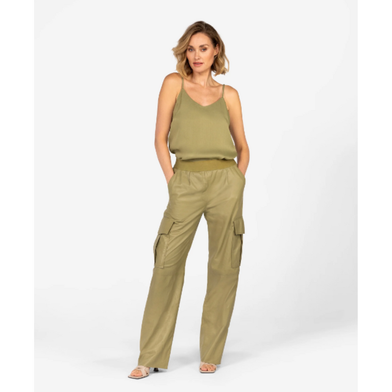 IBANA - BROEK - PAIGE - MOSS GREEN