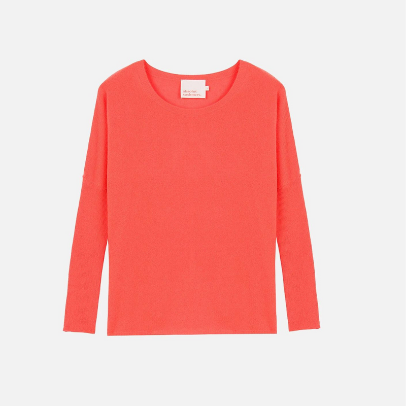 ABSOLUT CASHMERE - PULL - ASTRID - CORAIL FLUO