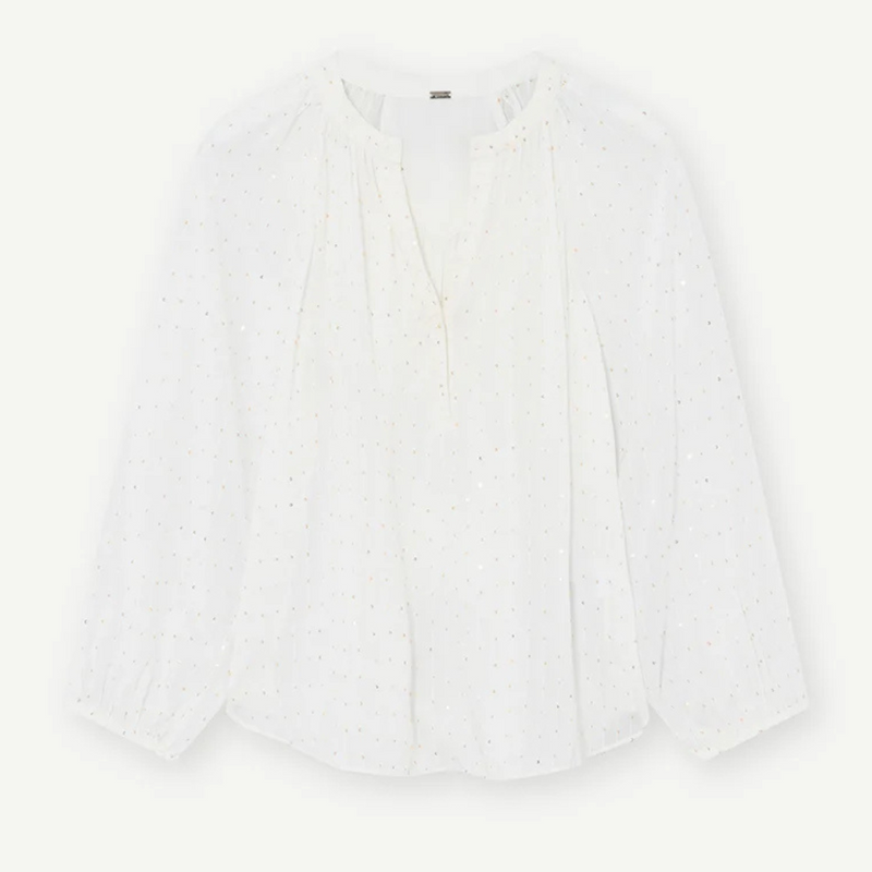 GUSTAV - BLOES - ANNSOFIE BLOUSE - CLASSIC WHITE