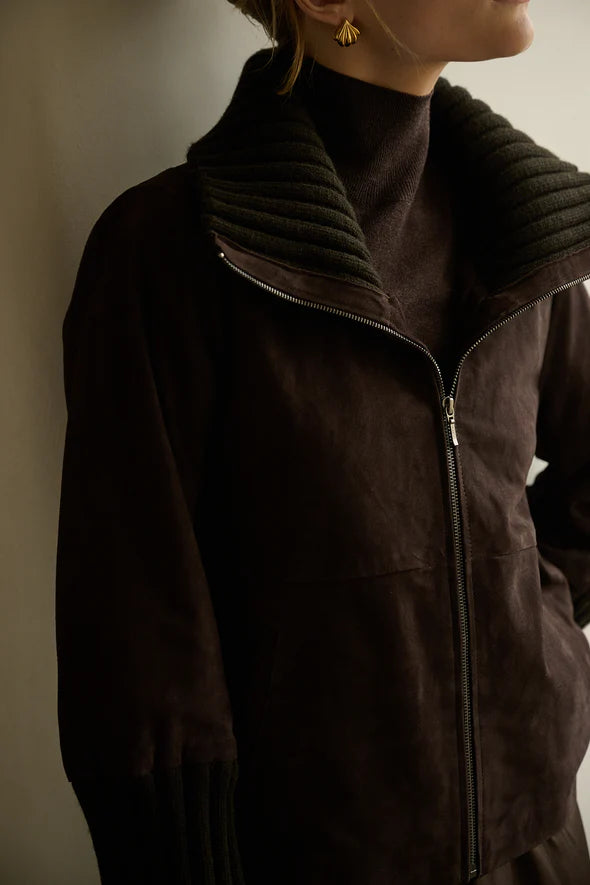 OSCAR THE COLLECTION - VEST - NATE JACKET - CHOCOLATE