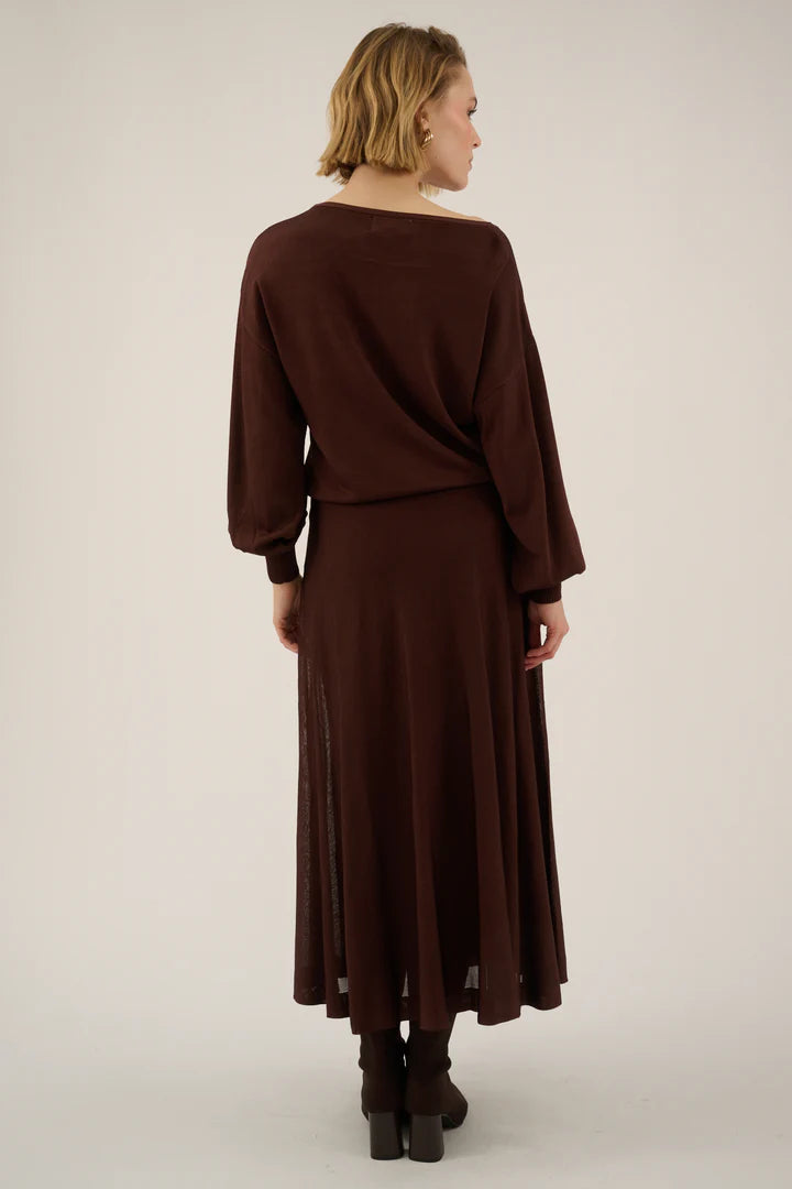 OSCAR THE COLLECTON - PULL - GEMMA TOP - CHOCOLATE