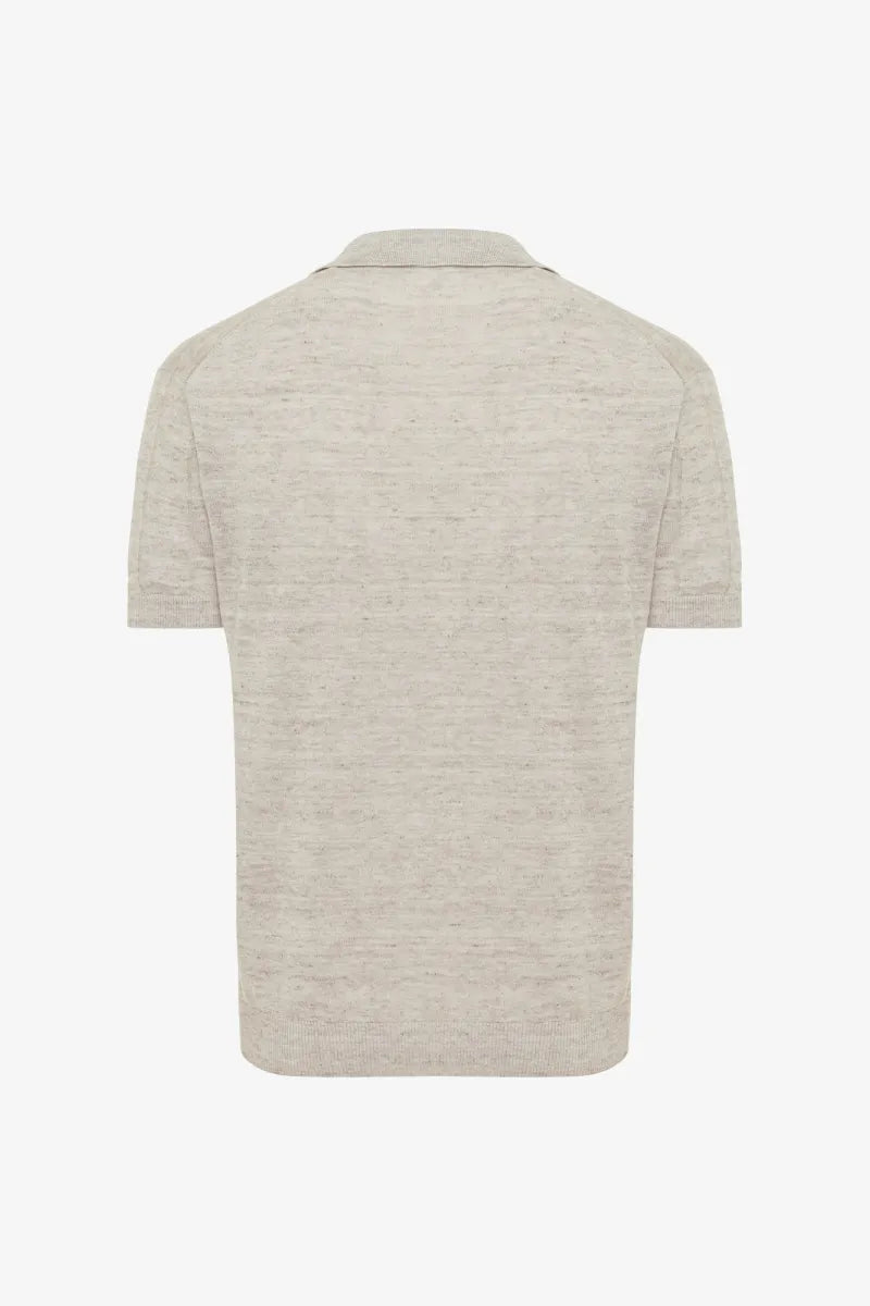 GENTILUOMO - POLO - POLO NO BUTTONS SS - MID BROWN