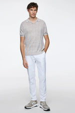 GENTILUOMO - POLO - POLO NO BUTTONS SS - MID BROWN