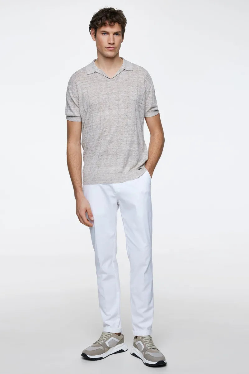 GENTILUOMO - POLO - POLO NO BUTTONS SS - MID BROWN