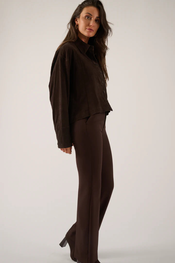 OSCAR THE COLLECTION - BROEK - LAURE - CHOCOLATE