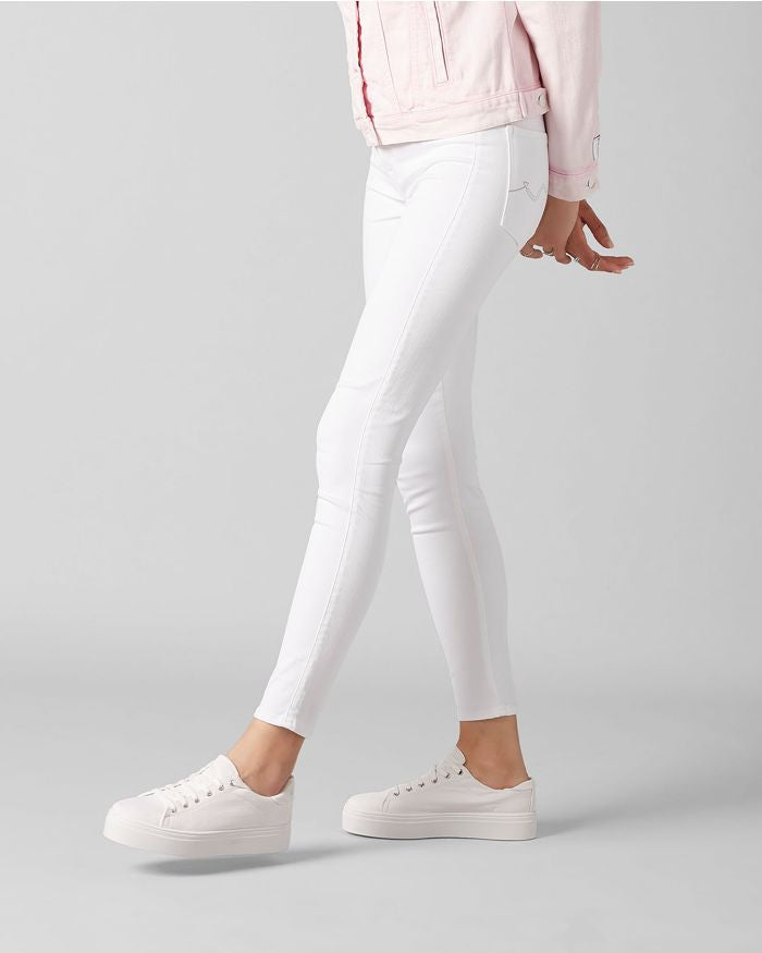 7FAMK - THE SKINNY CROP - SLIM ILLUSION  PURE WHITE