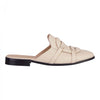 MARCH23 - SLIPPER - ICONIC FLAT MULE - IVORY LEATHER