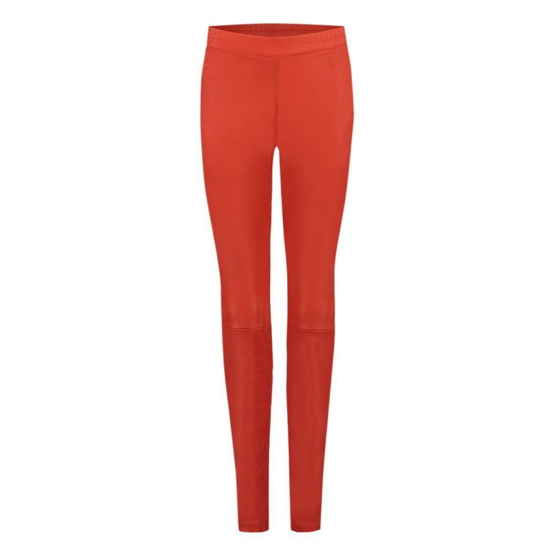 IBANA - LEATHER TROUSERS - GALAPAGOS - SPICY ORANGE