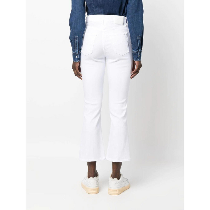 JACOB COHËN - FLARE CROP FIT VICTORIA - OPTICAL WHITE