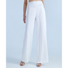 ACCESS - STRAIGHT LEG SATIN PANTS - OFF WHITE