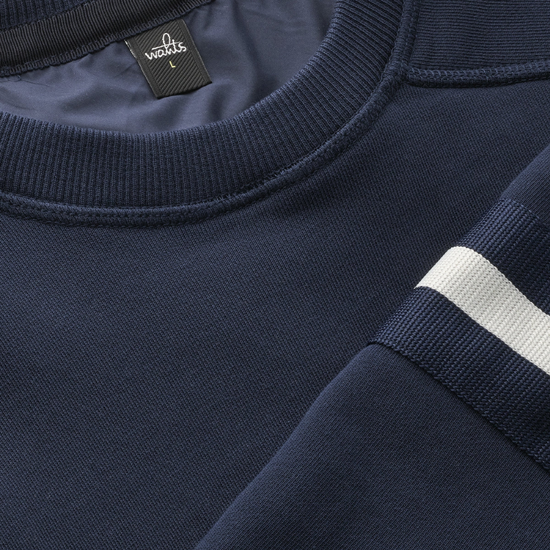 WAHTS - CREW NECK SWEATER - MOORE - NAVY BLUE