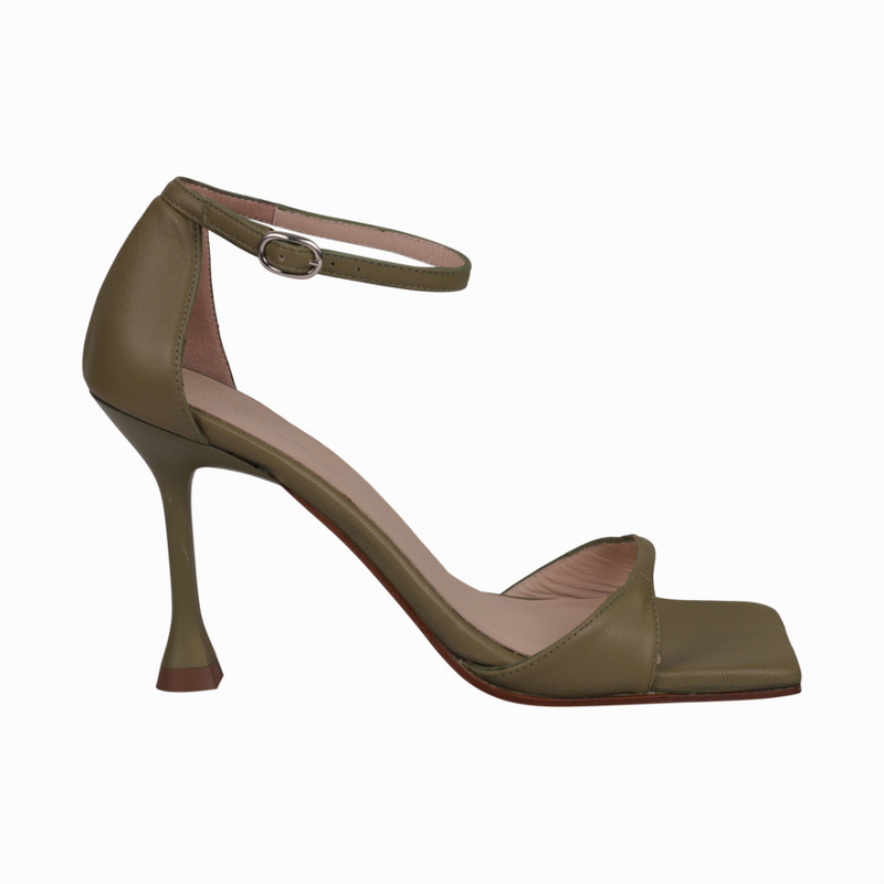 MARCH23 - SANDAAL - AMANE HIGH HEEL - OLIVE LEATHER