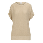 DUE AMANTI - IRIS PULL SHORT SLEEVES BUTTONS - ARTIC SAND
