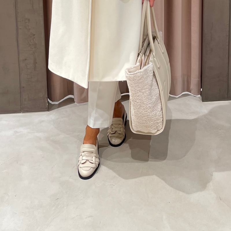 MARCH23 - MANON LOAFER - IVORY LEATHER