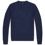 WAHTS - POWELL - MERINO CASHMERE CREWNECK PULLOVER - NAVY BLUE